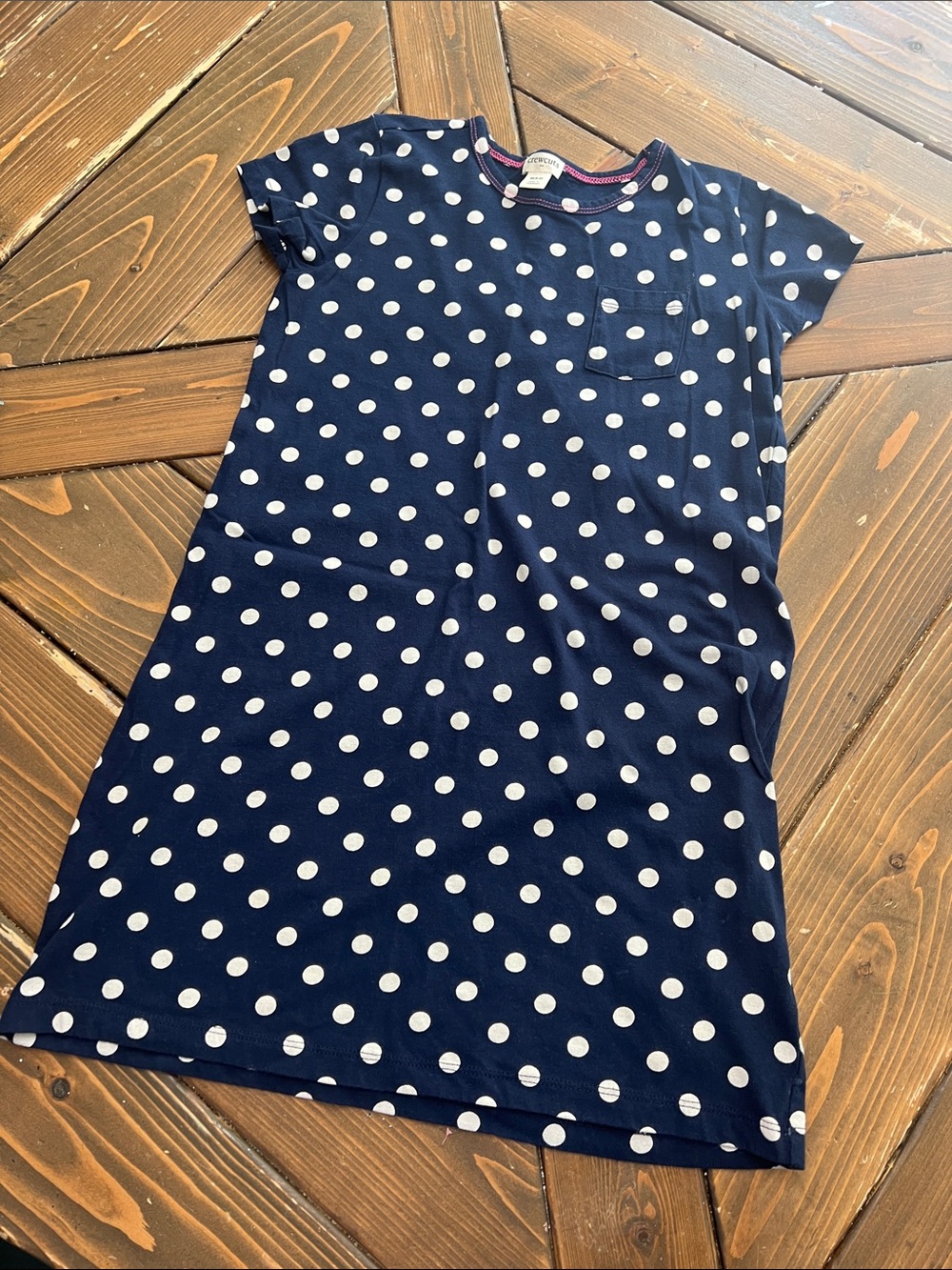 Crewcuts Navy Polka Dot Tee Dress